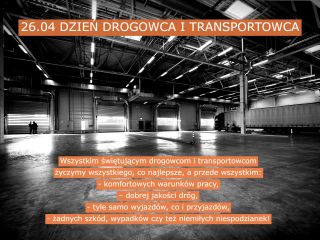 Życzenia z okazji Dnia Drogowca i Transportowca